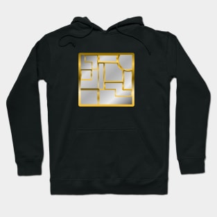 Golden Silver Geometric Mosaic: Luxurious Modern Art Collection Dash Stickers T-Shirts Iphone Cases Hoodie